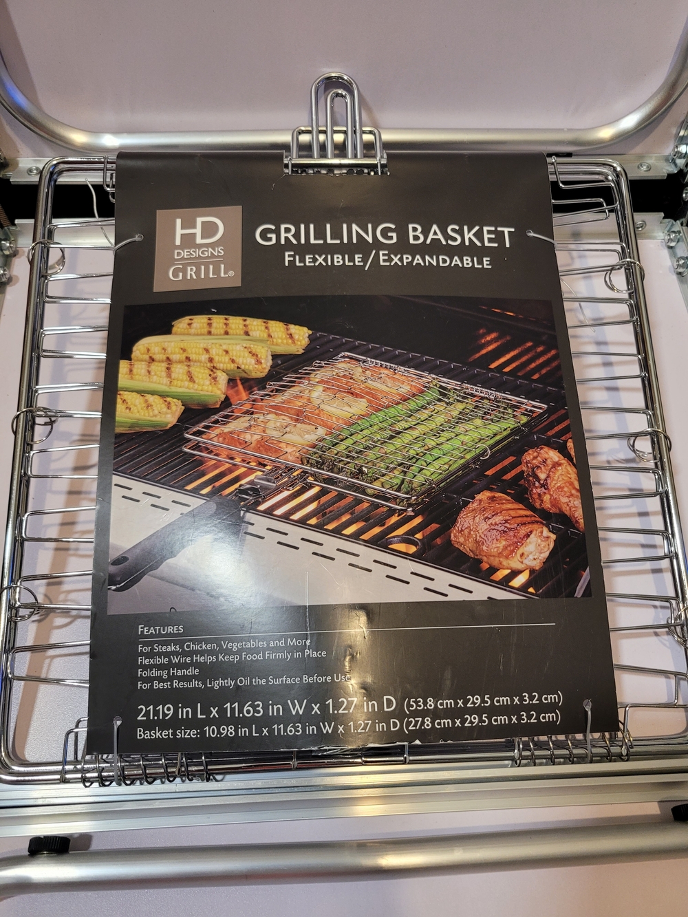 Flexible Expandable Grilling Basket - Silver